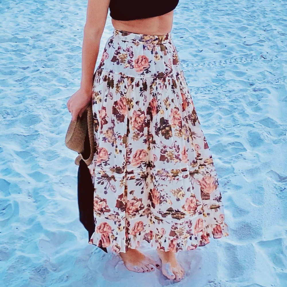 Last time in here!! ULLA JOHNSON Eugenie Skirt in Daisy